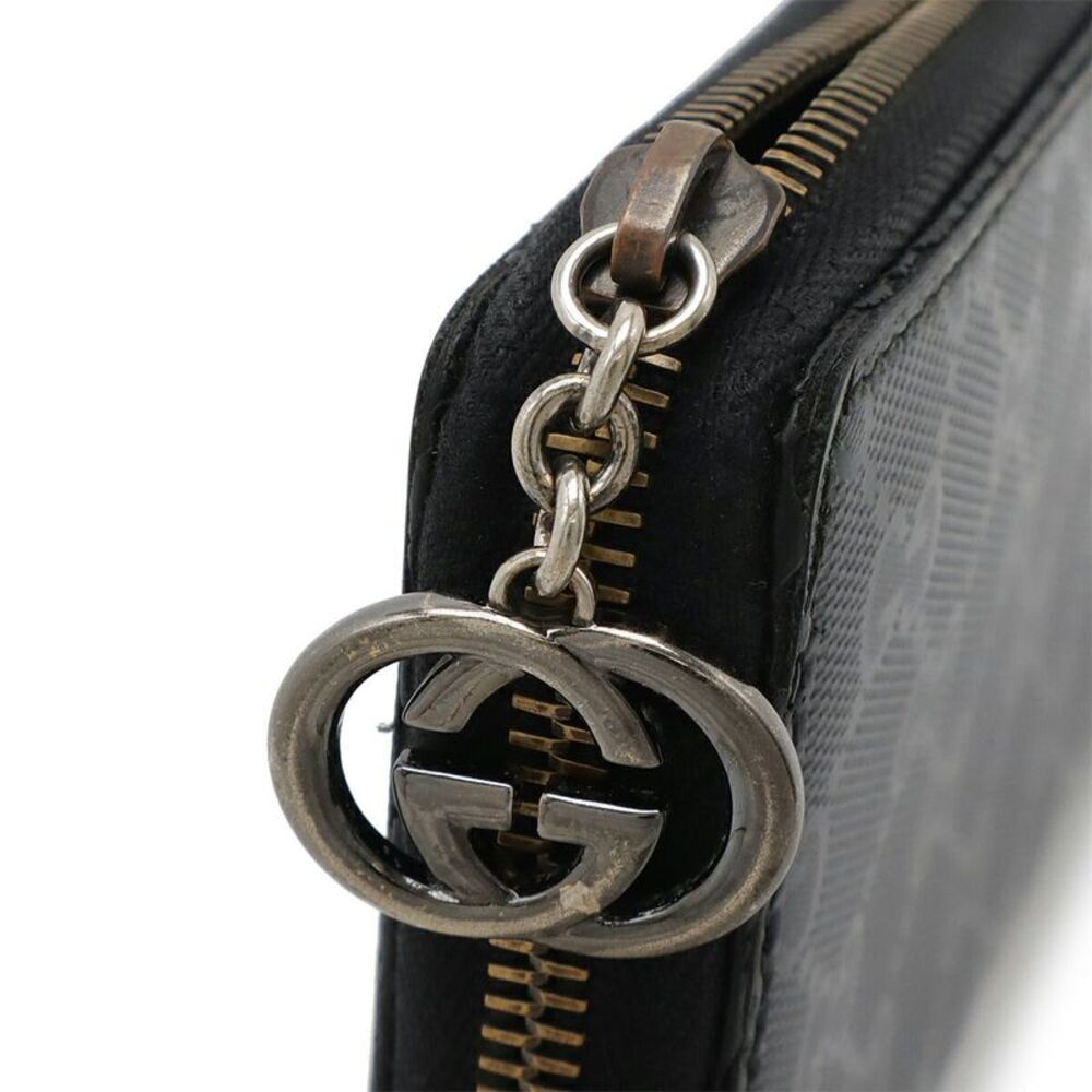 Gucci GG Imprime PVC Zip Wallet Black - Picture 4 of 9